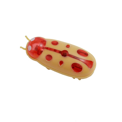 Pet Interactive Electric Bug Cat Escape Obstacle Automatic Flip Toy Battery Operated Vibration Pet Beetle Playing Toy