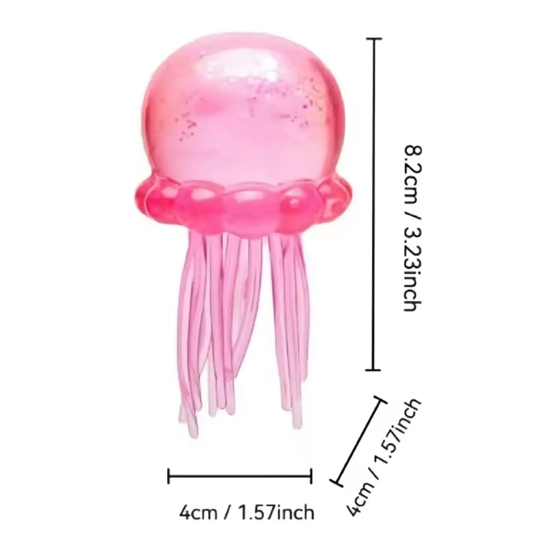 Jellyfish Squeeze Stress Ball, Soft Fidget Toy for Anxiety Relief, Quiet Sensory Play for Kids & Adults&Sports