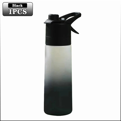 1-4PCS Large Capacity Spray Water Bottle with Straw Gradient Frosted Portable Outdoor Sports Travel Mist Sprayer Reusable Cup