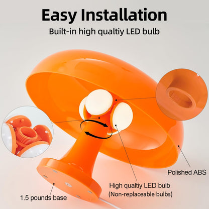 Illuminate Your Space with the Retro Orange Bedside Lamp – Stylish Desk Lamp with 3 Lighting Colors and 10 Brightness Levels for Any Room