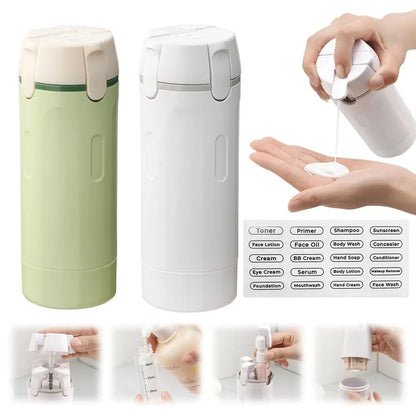4-In-1 Portable Travel Refillable Bottles Set Cosmetics and Toiletries Containers for Shampoo Body Wash - Travel Storage Bottles