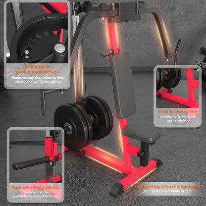 AECOJOY Ultimate Chest & Reverse Fly Master 450Lbs Adjustable Upper Body Workout Equipment for Home Gym with Premium Triple-Layer Throne and High-Density Foam Top Maquina De Ejercicio