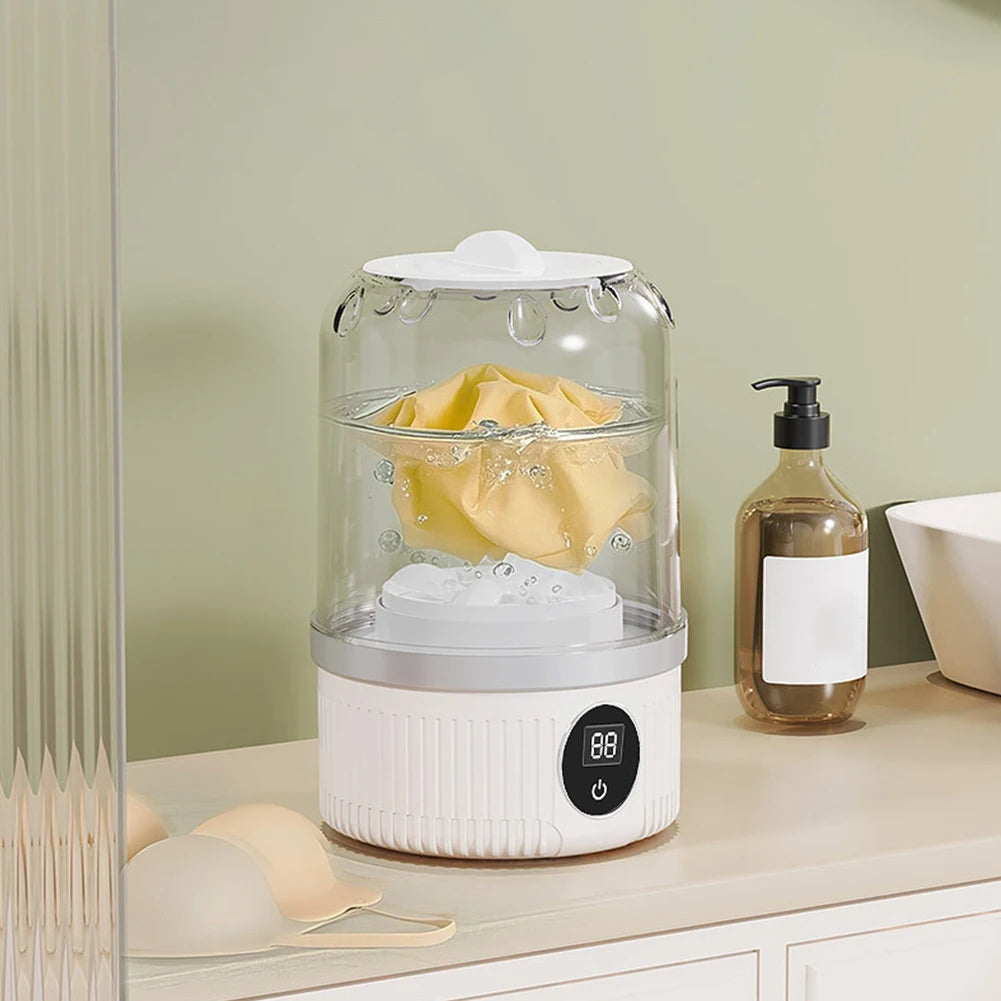 Mini Underwear Washer Rechargeable 1L Electric Socks Washing Machine Household Small Wireless Portable Laundry Underwear Cleaner