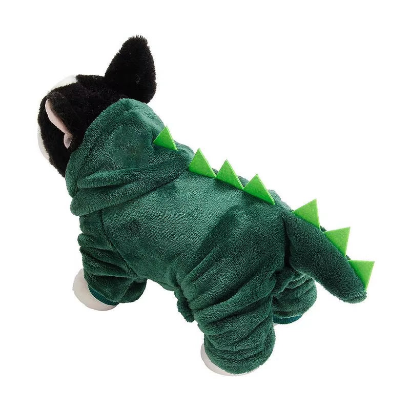 Adorable Dog Dinosaur Costume Hoodie - Soft, Warm, and Perfect for Playful Pets!