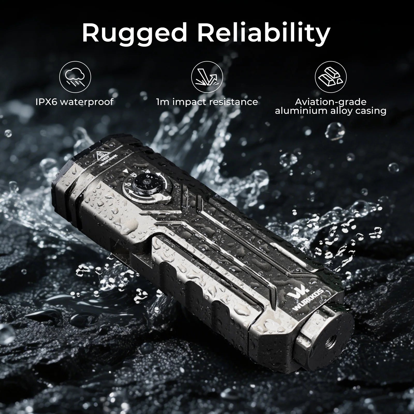 HD02 21700 LED Flashlight Mini UV 3200Lumens Rechargeable 6500K Magnetic Deformation Flashlight Portable Fishing Hunting