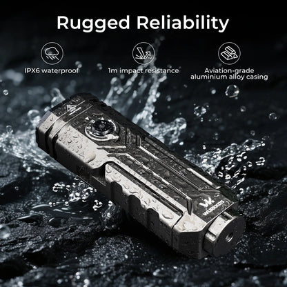 HD02 21700 LED Flashlight Mini UV 3200Lumens Rechargeable 6500K Magnetic Deformation Flashlight Portable Fishing Hunting