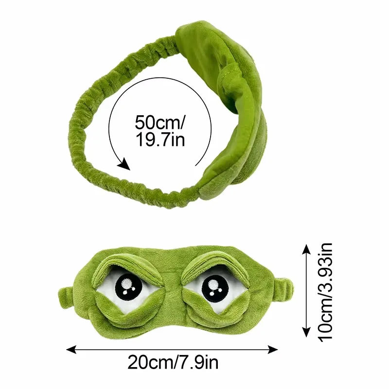 1Pcs Cute Frog Sleep Eye Mask, Eye Protector, Lunch Break Shading Sleep Eye Mask, Soft & Comfortable Eye Mask