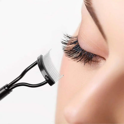 New Metal Brush Eyelash Brush Comb Stainless Steel Black Lash Separator Mascara Lift Curl Makeup Tool Eyelash Curler