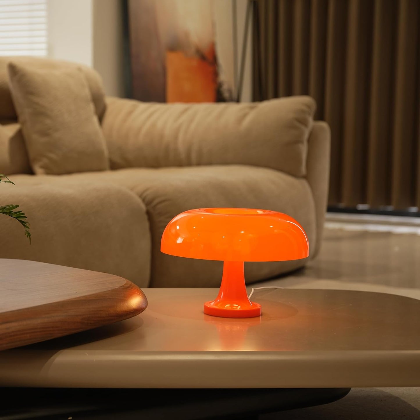 Illuminate Your Space with the Retro Orange Bedside Lamp – Stylish Desk Lamp with 3 Lighting Colors and 10 Brightness Levels for Any Room