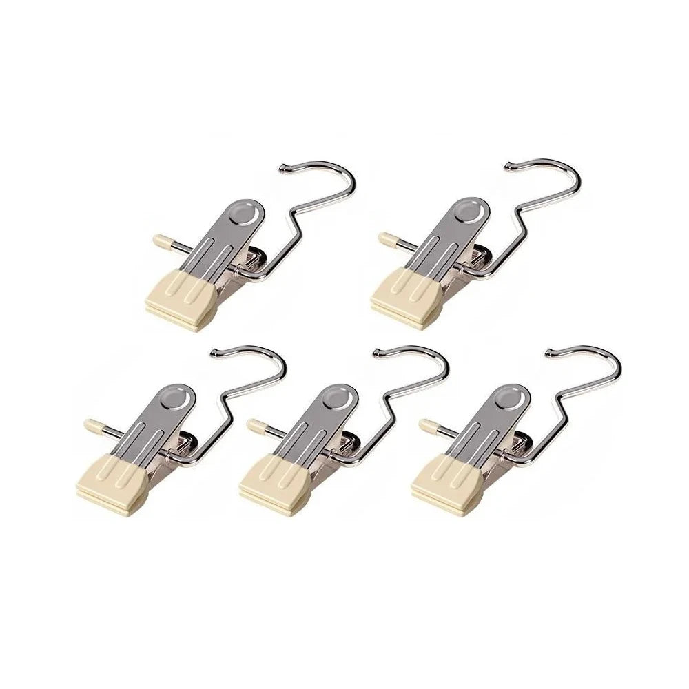 1/3/5PCS Space-Saving Clothespin Hat Pants Storage Hanging Travel Hook, Hanger Clips Towel Clips Boot Hangers for Closet
