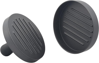 Aluminum Burger Press Patty Maker with 200 Non-Stick Papers - Commercial & Home Use, Hamburger Meat Press Tool, Dishwasher Safe (Black)