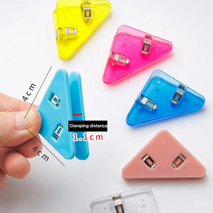 10Pcs Triangle Corner Clips File Paper Clip File Index Photo Clamp Page Holder Stationery Multifunctional Office Desk Organizer