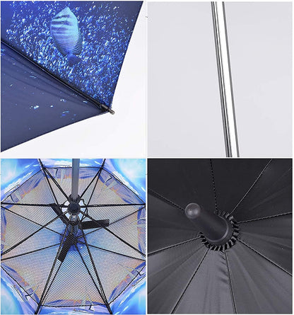 Sun Umbrella,Uv-Protection Umbrella with Spray and Fan,Multi-Function Rain Umbrella Ideal for Hot and Sunny Days.