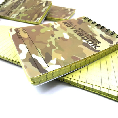 1 Pieces Camouflage Printing Note Book Paper Waterproof Writing Paper in Rain Tactical Note Book Notebook All Weather Outdoors