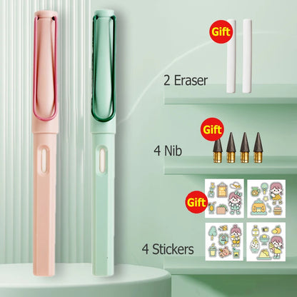 HB Eternal Pencil Set Mechanical Pencil Super Cheap No Need to Sharpen Easy to Wipe DIY Kawaii Korean Stationery School Supplies