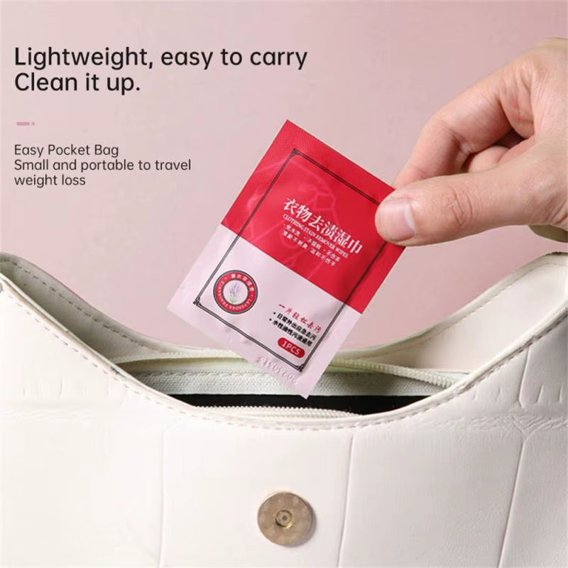 Clothes Stain Removal Wet Wipes No Washing Cleaning Dirt and Oil Removal Wipes Small White Shoes Jacket Dirt Removal Wet Wipes