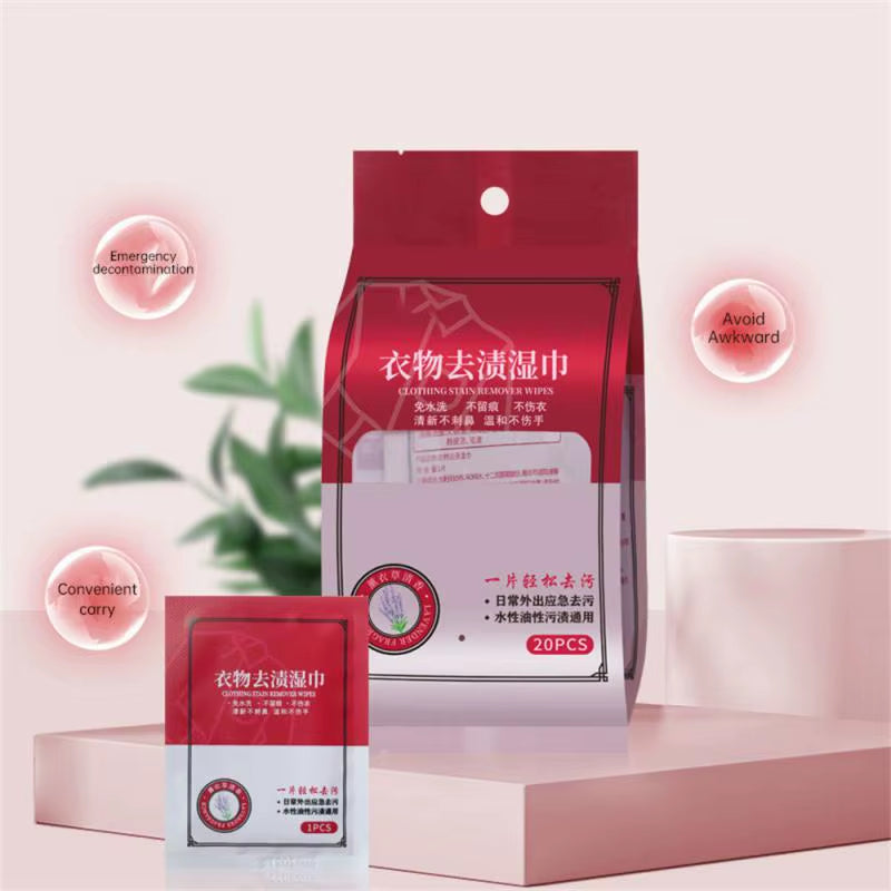 Clothes Stain Removal Wet Wipes No Washing Cleaning Dirt and Oil Removal Wipes Small White Shoes Jacket Dirt Removal Wet Wipes