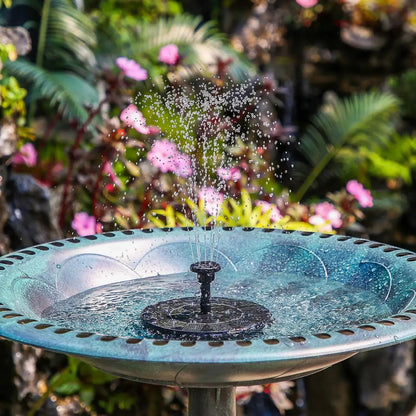 Solar Bird Bath Fountain with 6 Nozzles,Solar Fountain Pump for Bird Bath with Brackets,Solar Powered Floating Water Fountain Pump for Bird Bath,Ponds,Garden,Fish Tank and Outdoor.
