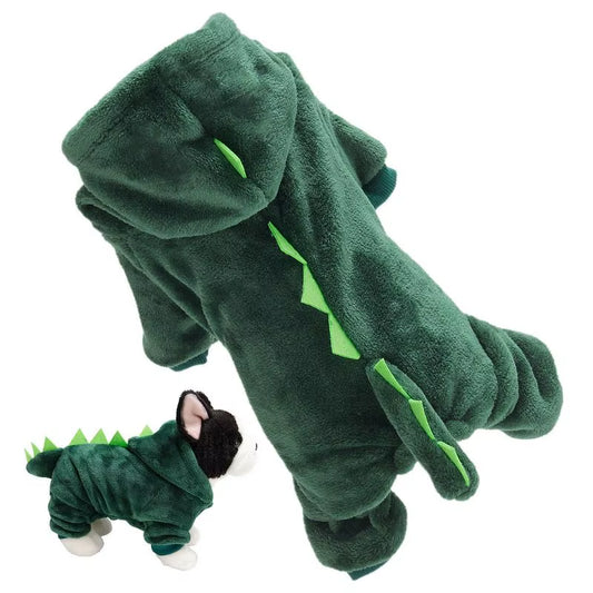 Adorable Dog Dinosaur Costume Hoodie - Soft, Warm, and Perfect for Playful Pets!