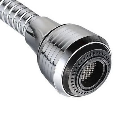 Kitchen Stainless Steel Faucet Sprinkler Water-Saving Device Lengthening Rotating Splash Proof Sprinkler Spray Extender Bubbler