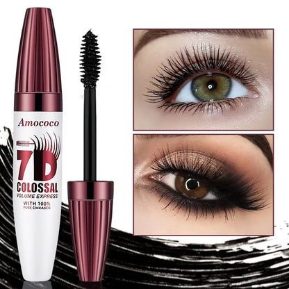 7D Waterproof Volume Mascara Long Lasting Natural Curling Lashes for Professional Eye Makeup Made for Women and Girls 3Pcs*Eyelash