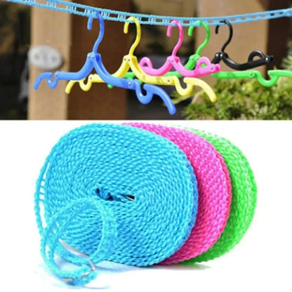 Outdoor Clothesline Nylon Non-Slip Laundry Line Rope Travel Business Windproof Clothes Cord 5/10 Meter Long
