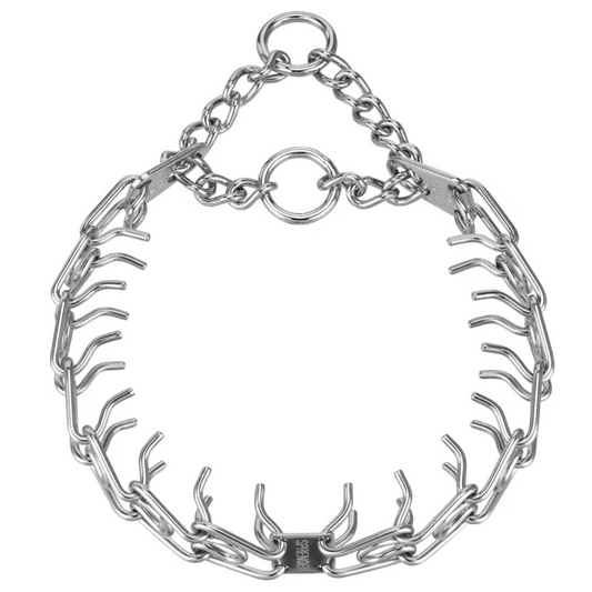 Elevate Your Dog's Training with Our Chrome Plated Steel Prong Collar - Quick Release Snap for Effortless Control (23In x 3.2Mm)