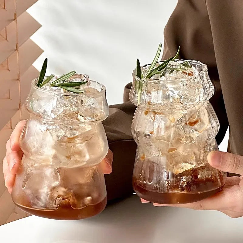 Coquette Aesthetic Glass Cups with Lids and Straws