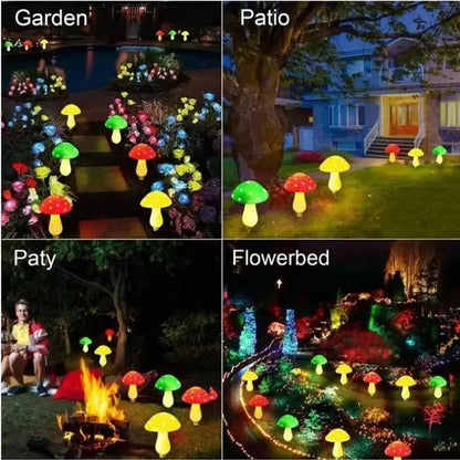 New Solar Mushroom Light String Outdoor Landscape Garden Courtyard Lights LED Lights Auto Charge during the Day