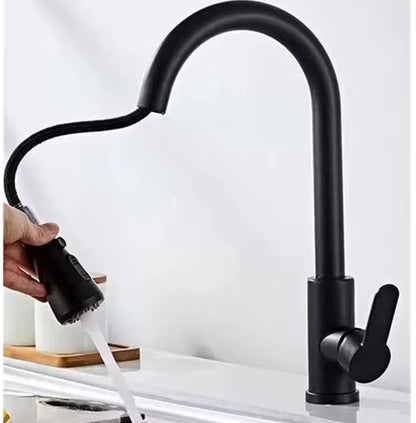 Black Kitchen Faucet Pull Out Brushed Nickle Stainless Steel Kitchen Mixed Tap Kitchen Sink Tap