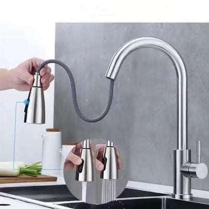 Black Kitchen Faucet Pull Out Brushed Nickle Stainless Steel Kitchen Mixed Tap Kitchen Sink Tap