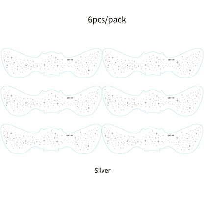 6Pcs Fake Freckle Stickers for Women Waterproof Golden Silver Glitter Temporary Tattoos for Face Makeup Holiday Music Party