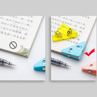 10Pcs Triangle Corner Clips File Paper Clip File Index Photo Clamp Page Holder Stationery Multifunctional Office Desk Organizer