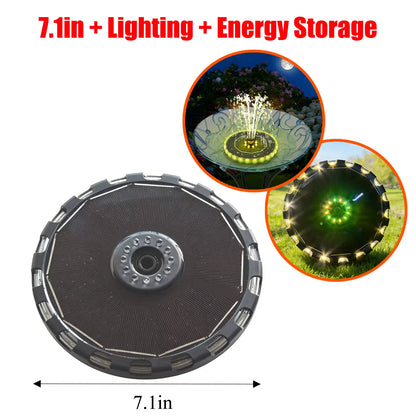 Solar Bird Bath Fountain with 6 Nozzles,Solar Fountain Pump for Bird Bath with Brackets,Solar Powered Floating Water Fountain Pump for Bird Bath,Ponds,Garden,Fish Tank and Outdoor.