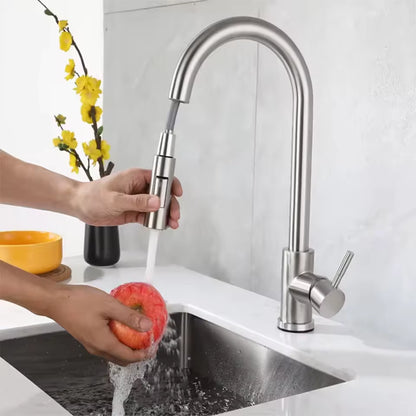 Black Kitchen Faucet Pull Out Brushed Nickle Stainless Steel Kitchen Mixed Tap Kitchen Sink Tap