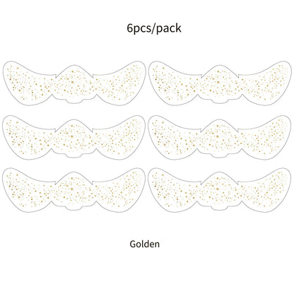 6Pcs Fake Freckle Stickers for Women Waterproof Golden Silver Glitter Temporary Tattoos for Face Makeup Holiday Music Party
