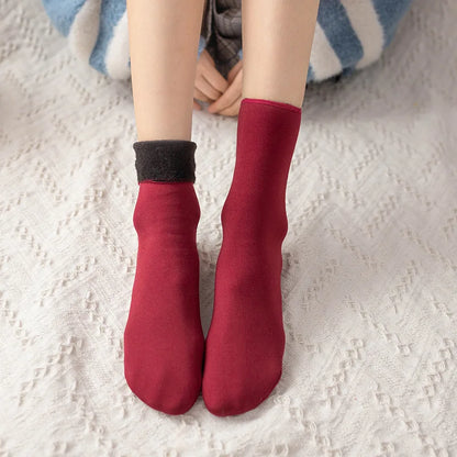 1-20Pairs Women Winter Warm Short Socks Thick Thermal Cashmere Wool Nylon Velvet Floor Socks for Home Indoor Use Boots Gift