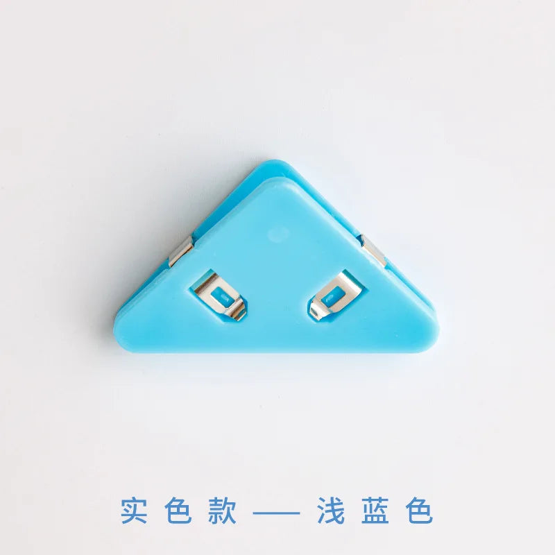 10Pcs Triangle Corner Clips File Paper Clip File Index Photo Clamp Page Holder Stationery Multifunctional Office Desk Organizer
