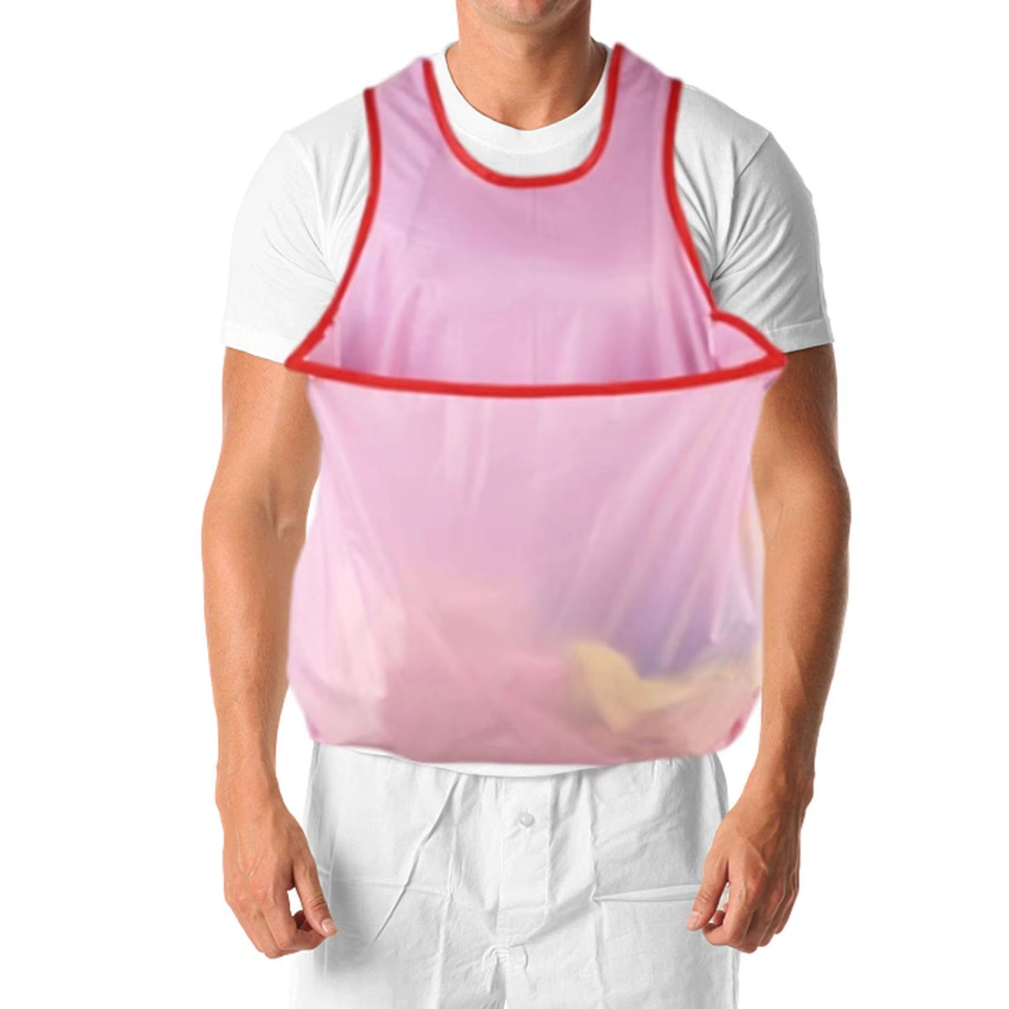 Sleeveless Laundry Apron Women Gifts Portable Cross Design Comfortable Drying Clothes Organizer Waterproof Bib