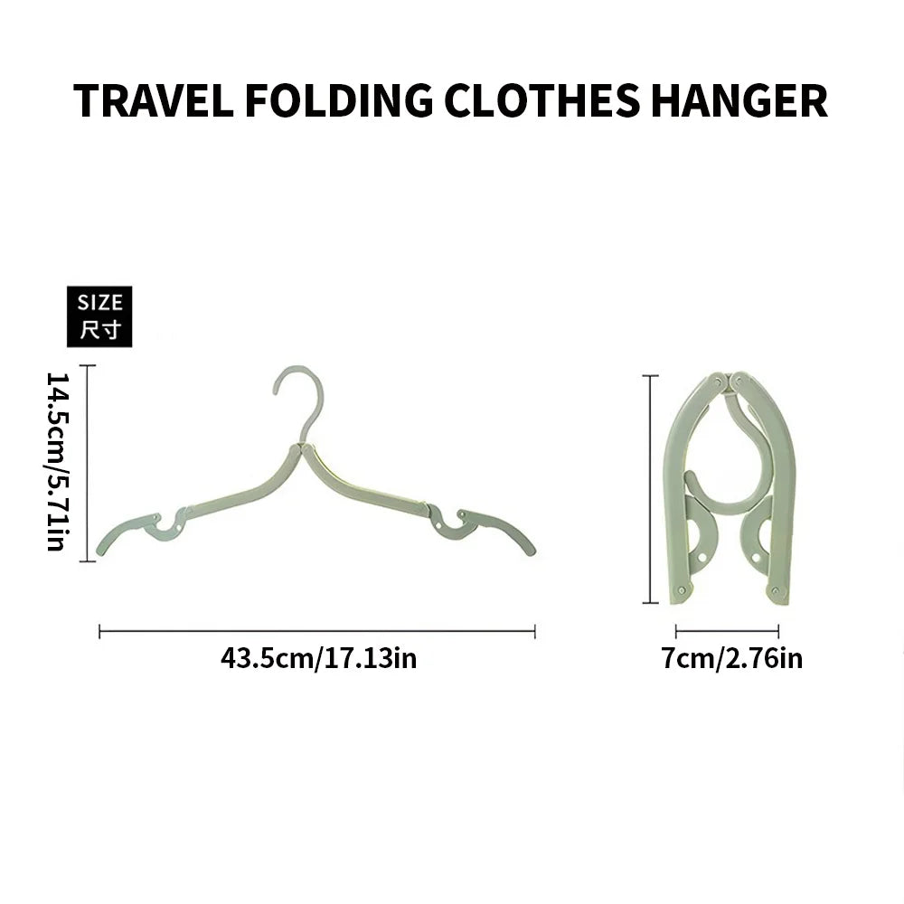 ABS Folding Clothes Hanger Ultra Light Travel Portable Clothes Hanger anti Slip Load-Bearing Strong Home and Outdoor Essential