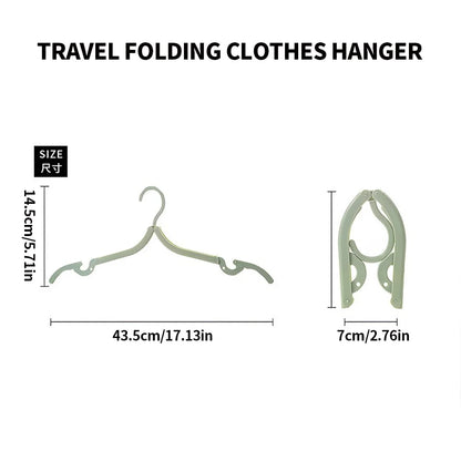 ABS Folding Clothes Hanger Ultra Light Travel Portable Clothes Hanger anti Slip Load-Bearing Strong Home and Outdoor Essential