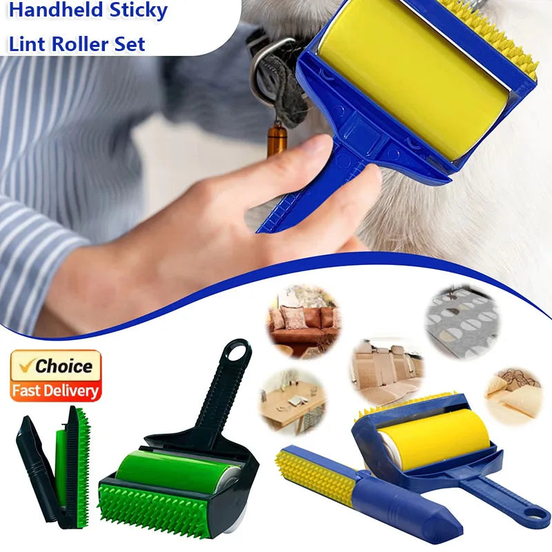 Reusable Clothes Hair Remover Roller Brush for Pet Hair Lint Sticking Cleaning on Clothes Furniture Car Seats Home Use