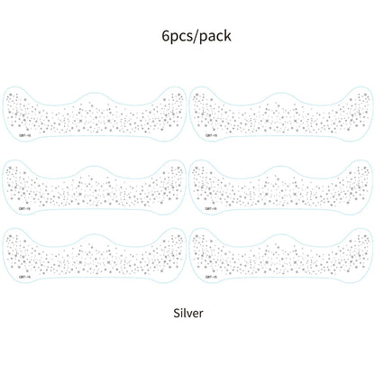 6Pcs Fake Freckle Stickers for Women Waterproof Golden Silver Glitter Temporary Tattoos for Face Makeup Holiday Music Party
