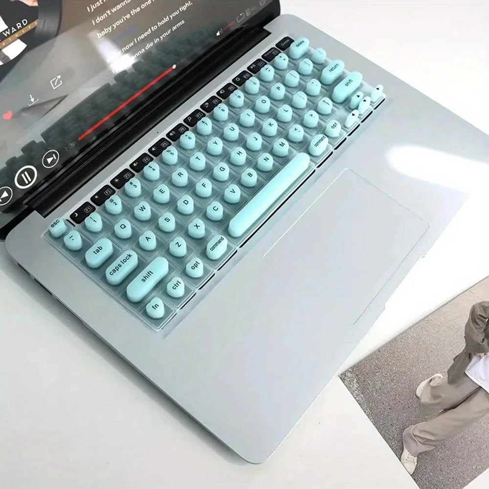 1Pc Silicone Laptop Keyboard Film Long Nails Convenient Typing Artifact Protects Manicure Available Press on Nails Key Caps