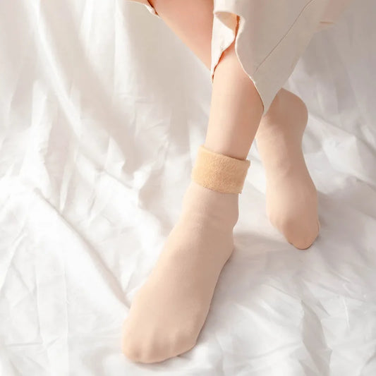 1-20Pairs Women Winter Warm Short Socks Thick Thermal Cashmere Wool Nylon Velvet Floor Socks for Home Indoor Use Boots Gift