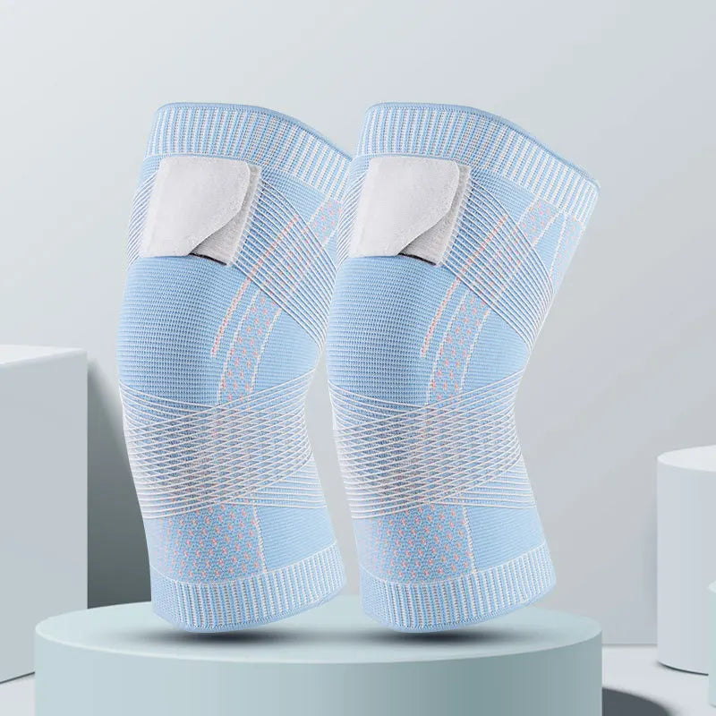 1 Pair Sports Kneepad Men Women Pressurized Elastic Knee Pads Support Fitness Gear Basketball Volleyball Brace Protector Bandage