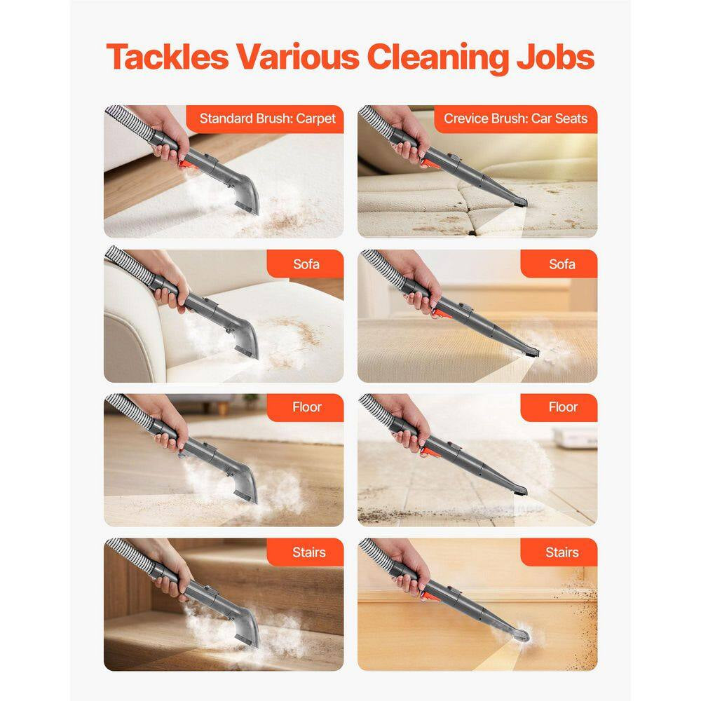 Carpet Cleaner Machine, 50.72 Oz. Clean Water Tank & 27.05 Oz. Dirty Water Tank, Portable Upholstery Shampooer Corded