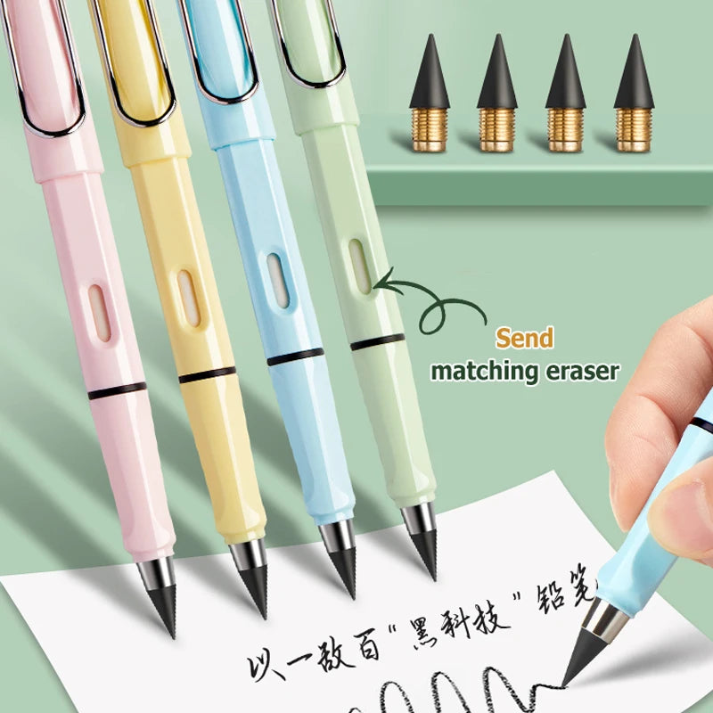 HB Eternal Pencil Set Mechanical Pencil Super Cheap No Need to Sharpen Easy to Wipe DIY Kawaii Korean Stationery School Supplies