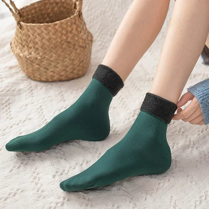 1-20Pairs Women Winter Warm Short Socks Thick Thermal Cashmere Wool Nylon Velvet Floor Socks for Home Indoor Use Boots Gift