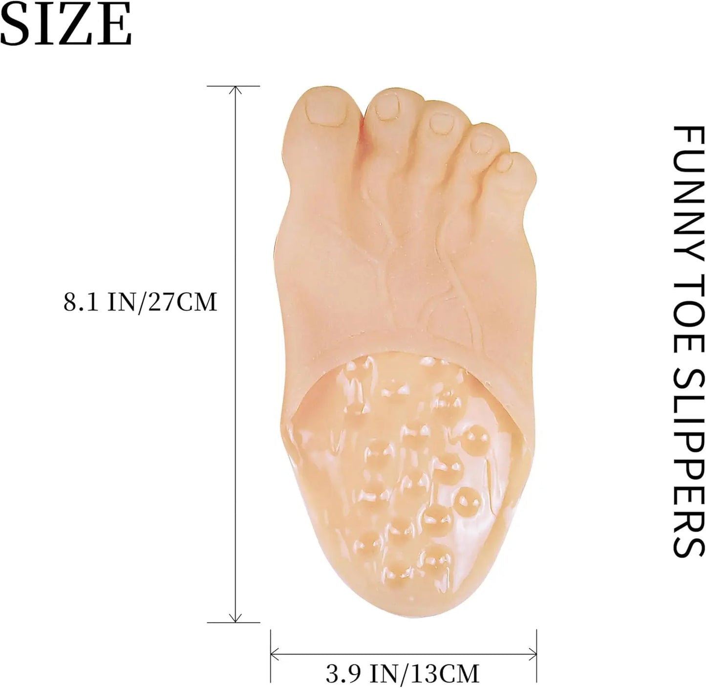 Barefoot Funny Feet Slippers Women Men Hilarious Big Foot Prank Shoes Simulat Five-Finger Toe Bigfoot Slippers Fairy Spoof Shoes